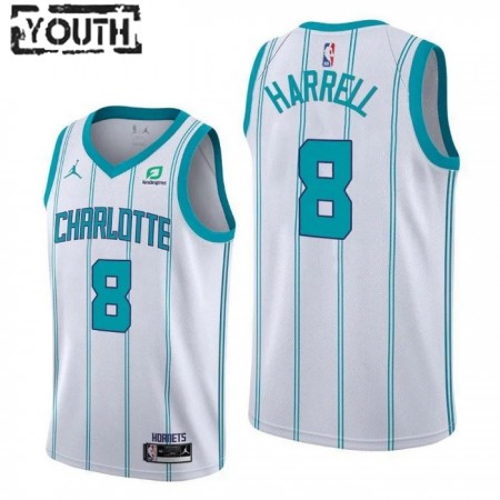 NBA Børn Trøje Charlotte Hornets Montrezl Harrell 8 2022-23 Jordan Association Edition Hvid Swingman